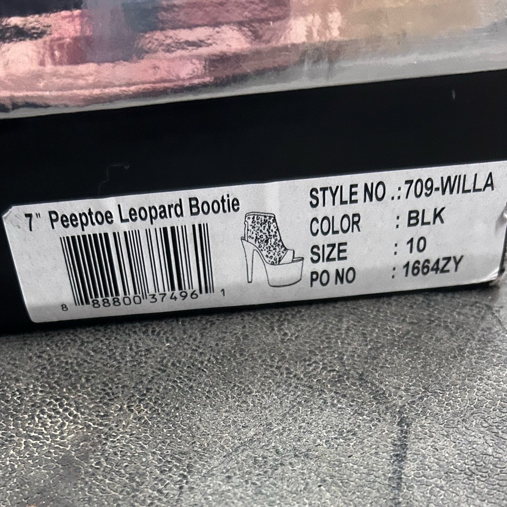 7in cheetah heels , worn but good condition